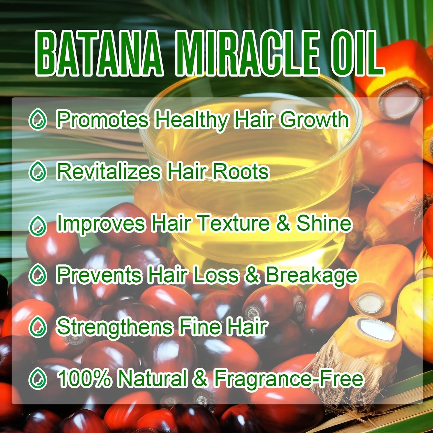 Batana Oil-Natural Conditioner-Moisturizes Hair & Scalp-100% Pure & Natural Organic Essential Oil for Hair,Skin-2.02 Fl.Oz