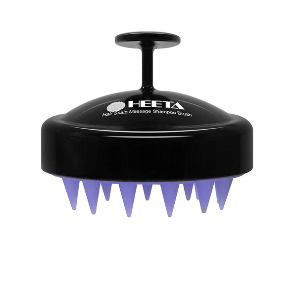 Scalp Massager Hair Growth, Soft Silicone Scalp Scrubber Shampoo Brush for Exfoliation, Dandruff Removal Head Massage Stress Relax, Wet & Dry Use for Thick Thin Curly Hair Care, Black