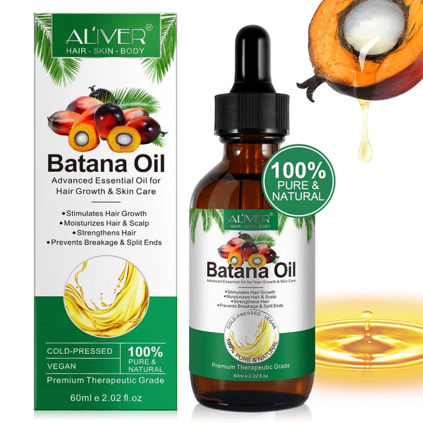 Batana Oil-Natural Conditioner-Moisturizes Hair & Scalp-100% Pure & Natural Organic Essential Oil for Hair,Skin-2.02 Fl.Oz
